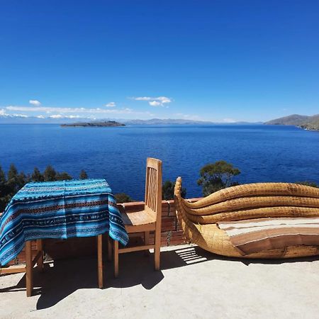 Las Cabanas Lodge Isla del Sol ภายนอก รูปภาพ